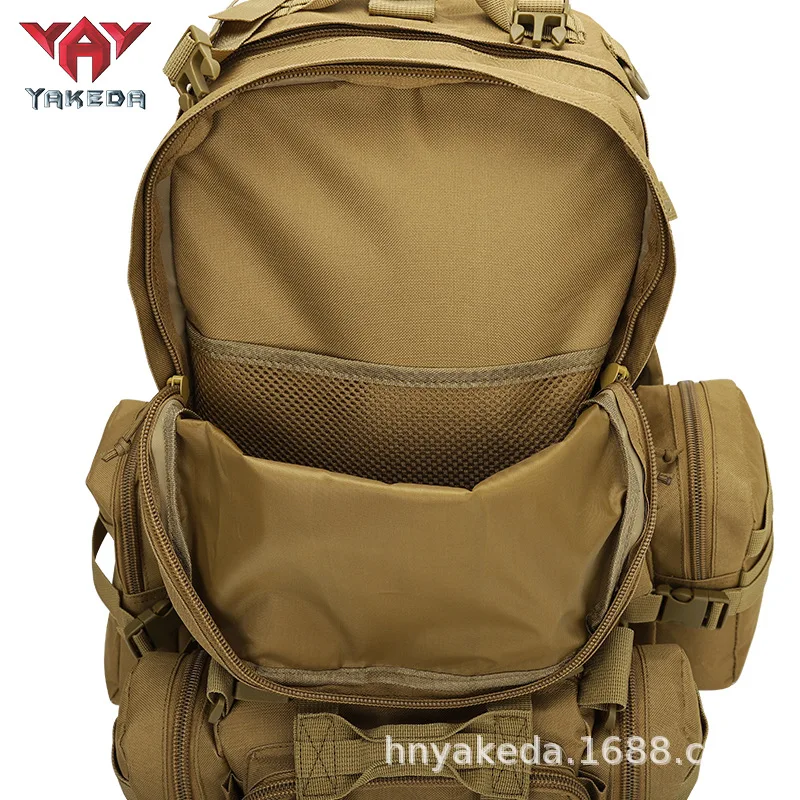 YAKEDA-mochila táctica para montañismo al aire libre para hombre y mujer, bolsa deportiva de gran capacidad, resistente al desgaste, Picnic y Camping - imagen 5