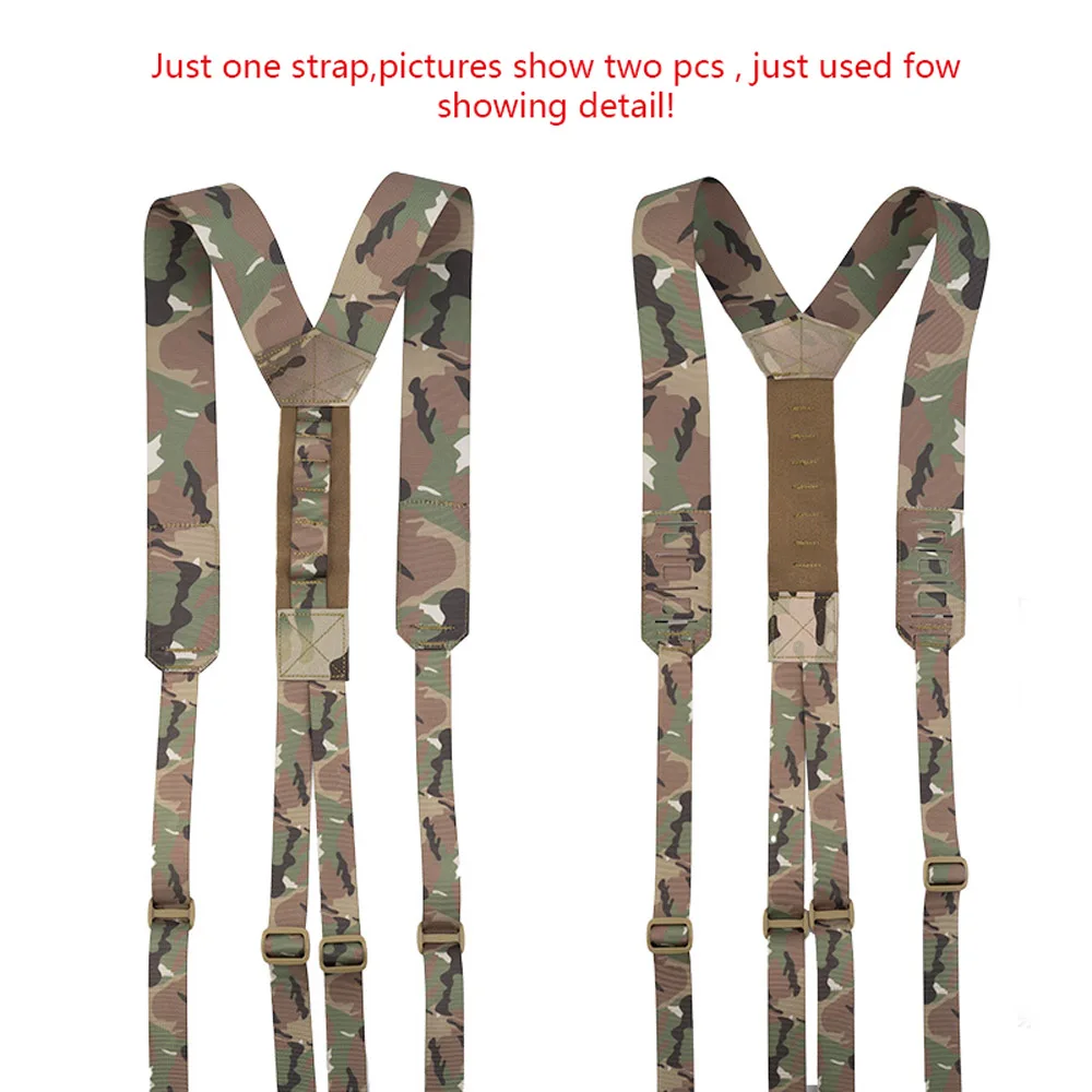 Tirantes tipo Y, tirantes con sello de cintura, correa de hombro Molle táctica, arnés con función de cinturón de cintura resistente - imagen 3