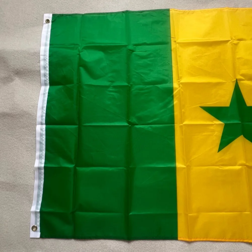 Bandera YIXIN FIagSenegal 90x150cm 3x5 pies BANDERA de fútbol súper poli Banderas colgantes de poliéster para interiores y exteriores - imagen 4