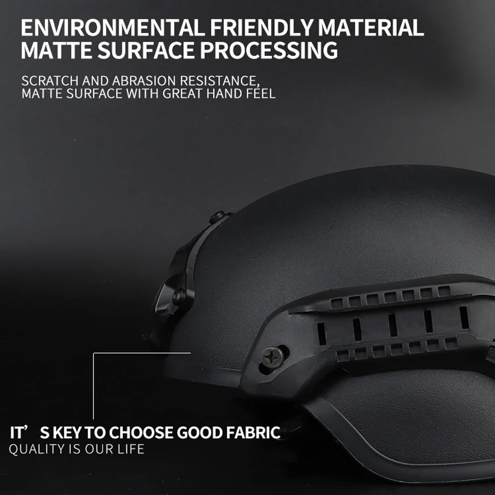 Casco táctico de alta calidad para exteriores, equipo de protección para caza y SWAT, rápido, MICH2000, Airsoft MH - imagen 5