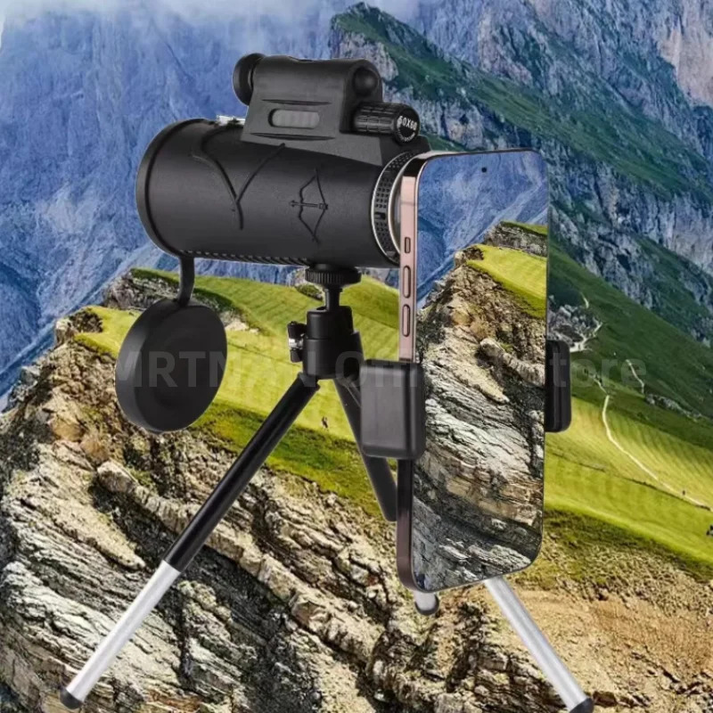 Binoculares potentes HD con Zoom militar, telescopio profesional portátil de largo alcance, Monocular de baja visión nocturna para caza, 50x60 - imagen 2