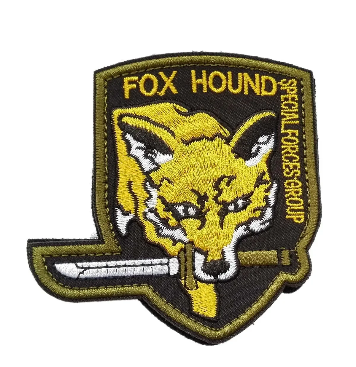 Parche con emblema de Foxhound sólido de engranaje de Metal, pegatina de uniforme de zorro, insignia, brazalete de grupo militar, apliques, parche militar para ropa - imagen 3