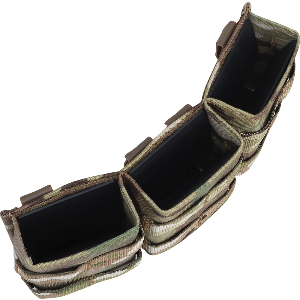 Bolsa táctica Molle FAST 7,62 Triple para revistas (mediana), parte superior abierta, inserto de cuña Kydex 7,62, soporte para bolsa Mag, accesorios de caza - imagen 5