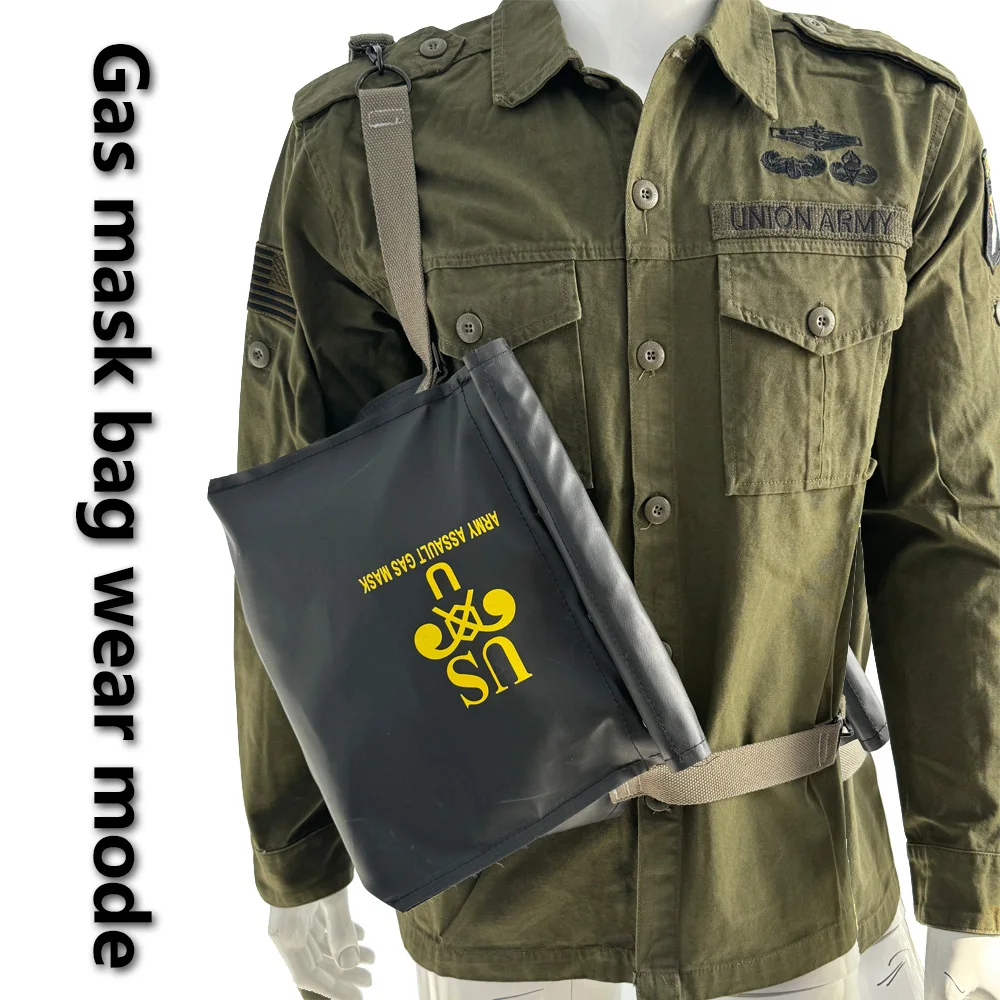Máscara de Gas del Ejército de EE. UU. de la Segunda Guerra Mundial, bolsa táctica antóxica, excedente militar, equipo Vintage para exteriores, paquete de máscara de Gas táctica - imagen 2