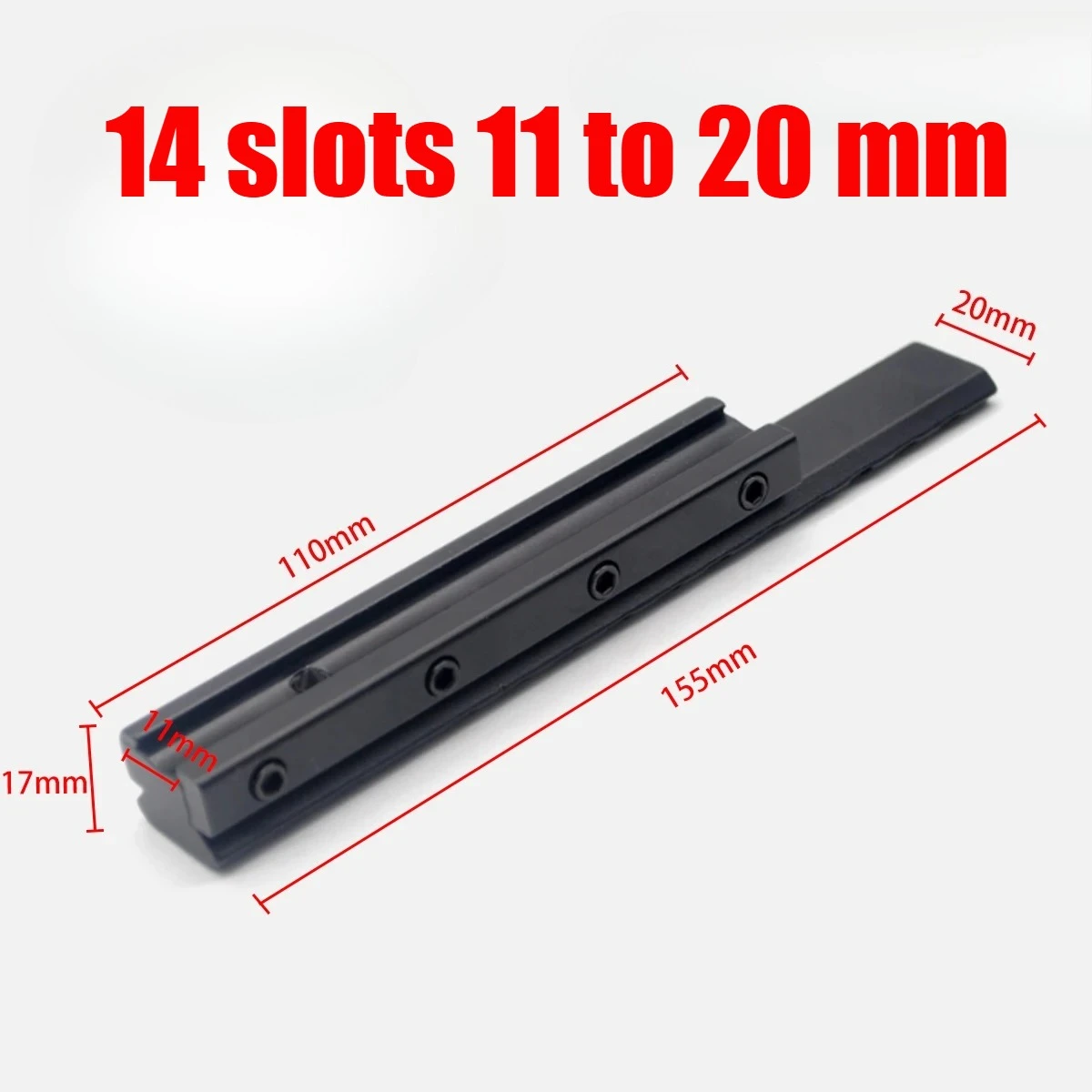 14 slots 11 to 20 mm