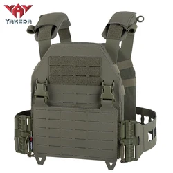 Chaleco táctico de camuflaje de nailon YAKEDA 1000D, chaleco de caza de Color CP con Molle cortado con láser para entrenamiento y equipo de defensa Personal