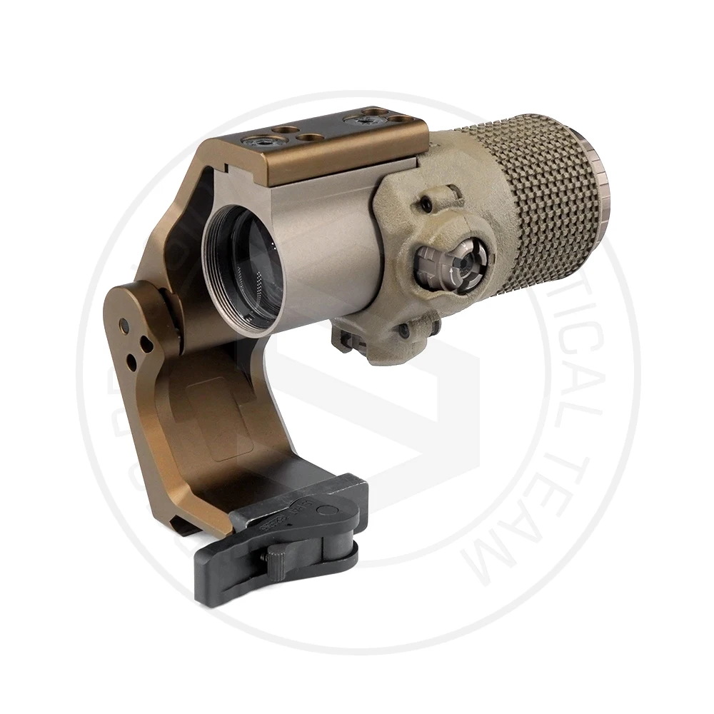 Lupa combinada G33 3X para mira telescópica con cubierta corporal HRF AMC y soporte para mira FAST FTC OMNI, altura óptica de 2,26 ", Color BK/FDE - imagen 2