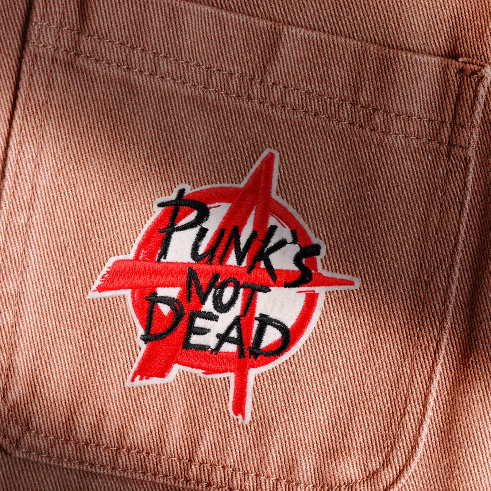 Parche Punks Not Dead Anarchy Punk Rock, insignia de aplique bordado con plancha/coste para chaquetas, sombreros, ropa, bolsos, mochilas - imagen 3