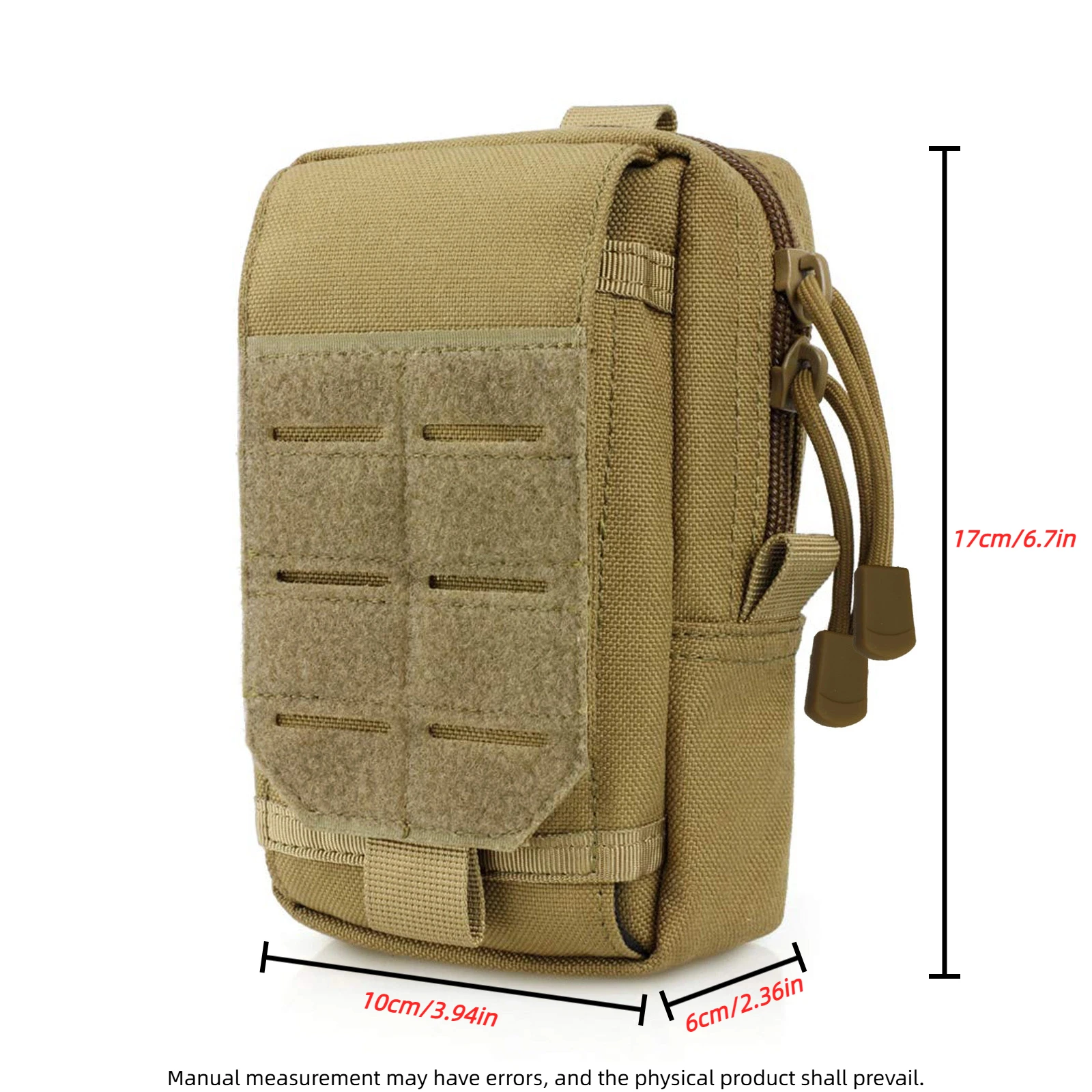 Bolsa para teléfono táctica con tapa abatible láser (1000D/600D) - Riñonera deportiva informal para exteriores para almacenar artículos pequeños - imagen 3