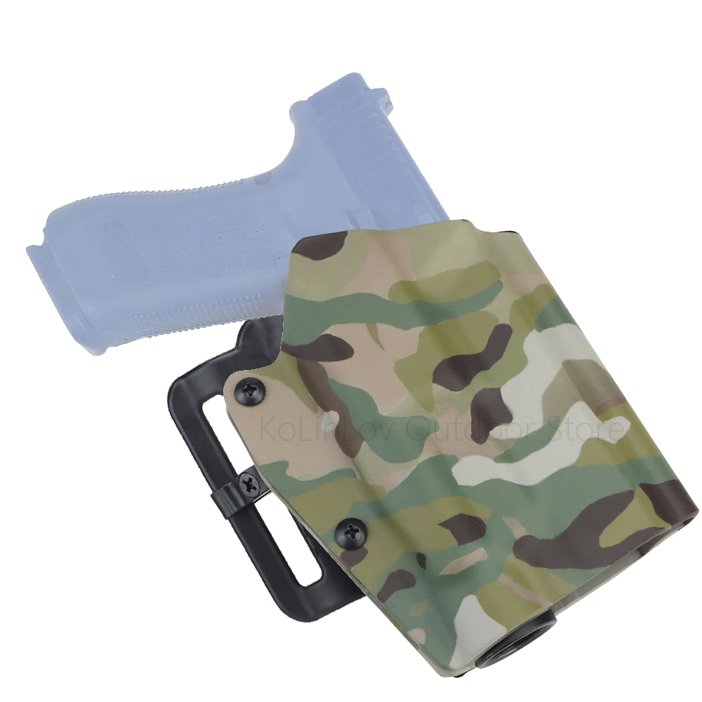 Funda táctica para linterna de TLR-1, Material ligero Kydex para Glock17/19/19x, caza, Airsoft, QLS, fundas de liberación rápida - imagen 2