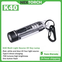 NEXTORCH K40 linterna táctica UV recargable EDC señal emergencia