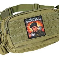 Parche táctico Mission Brew insignia moral con velcro gancho y bucle