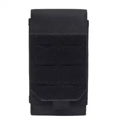 Funda Universal para cinturón, funda para teléfono móvil al aire libre, funda Molle de camuflaje militar negro para teléfono móvil, funda para cinturón