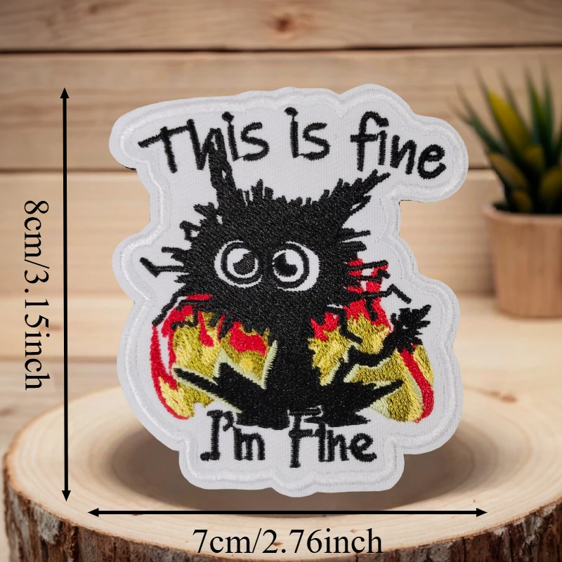 Parche bordado esta fino, chaleco táctico, gancho y bucle, sombrero, insignia de moral, mochila, pegatinas decorativas, parches para brazalete para ropa - imagen 3