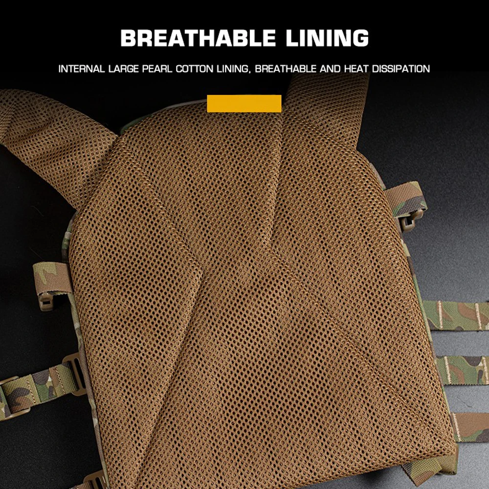 Chaleco de caza de tamaño completo serie K, portador de placa MOLLE, faja ajustable de liberación rápida, chaleco táctico de entrenamiento Airsoft para tiro - imagen 4