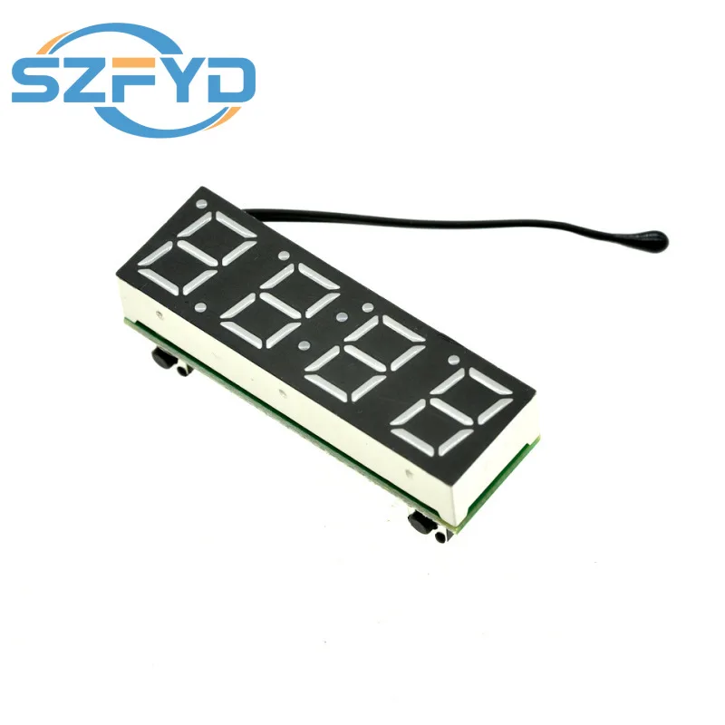 Rojo Azul Verde BLANCO 3 en 1 LED DS1302 R8025T reloj Digital temperatura voltaje módulo tiempo termómetro voltímetro placa DC 5V-30 - imagen 3