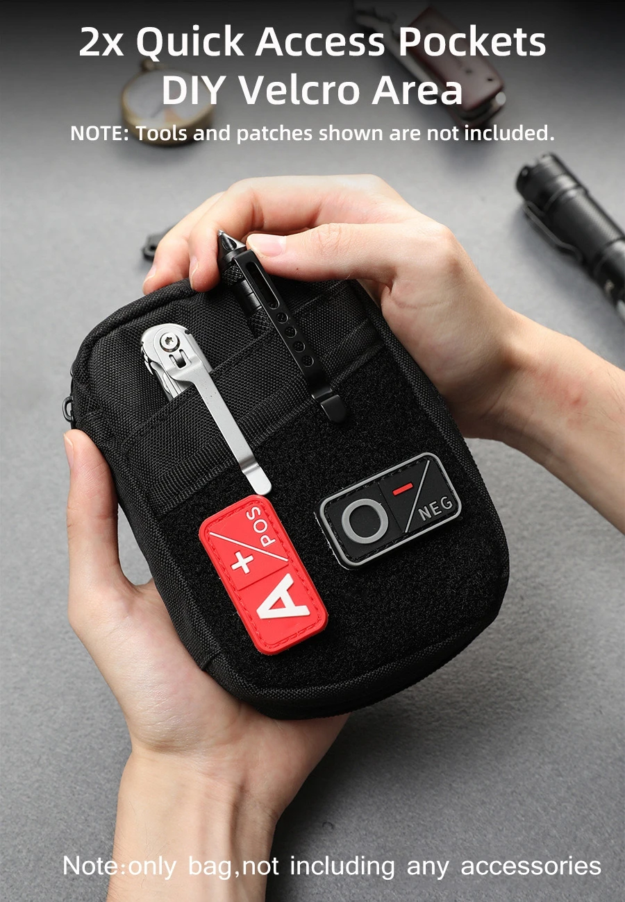 Bolsa organizadora de herramientas táctica EDC para deportes al aire libre, bolsa de almacenamiento de llaves y tarjetas de bolígrafo de gran capacidad, bolsa de bolsillo para ciclismo, senderismo y Camping - imagen 2