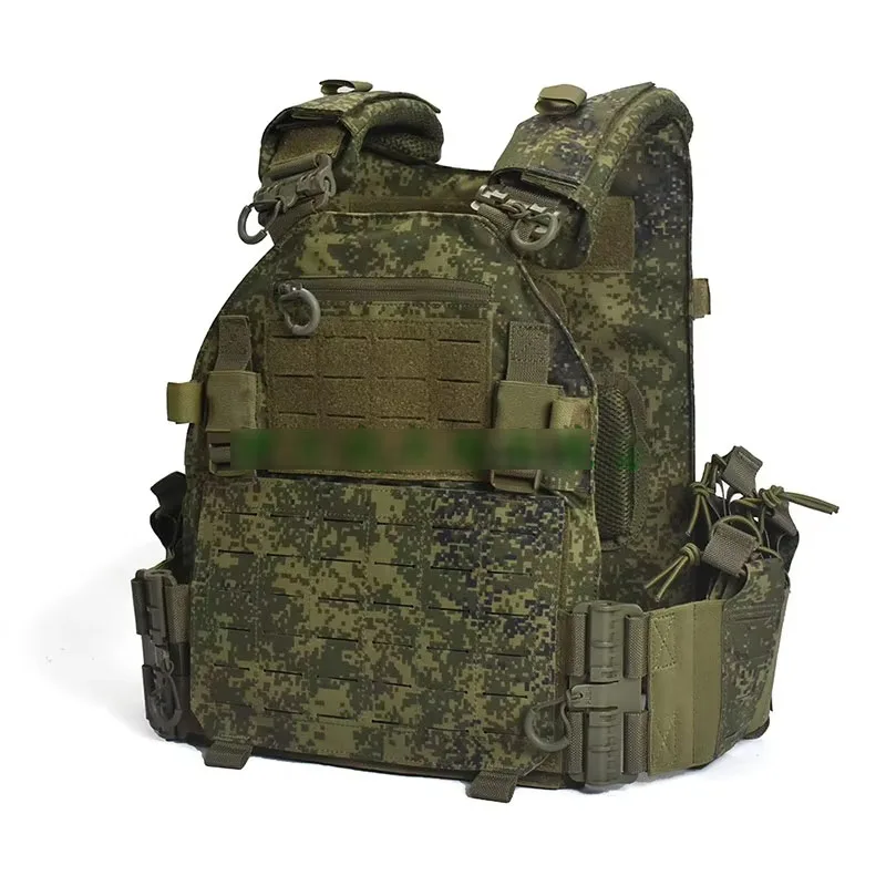 Chaleco táctico de camuflaje verde pequeño ruso MOLLE con corte láser de nailon repelente al agua táctico - imagen 4