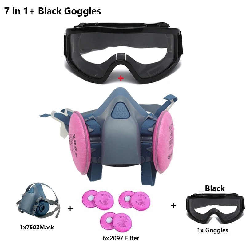 7in1-Black Goggles