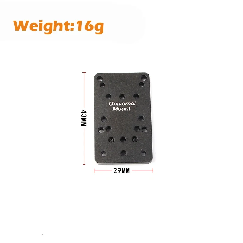 Placa de montaje Universal para mira Glock, pistola táctica de caza, Base óptica de alcance de punto rojo para adaptador MROS de pistola Glock 17 19 - imagen 3