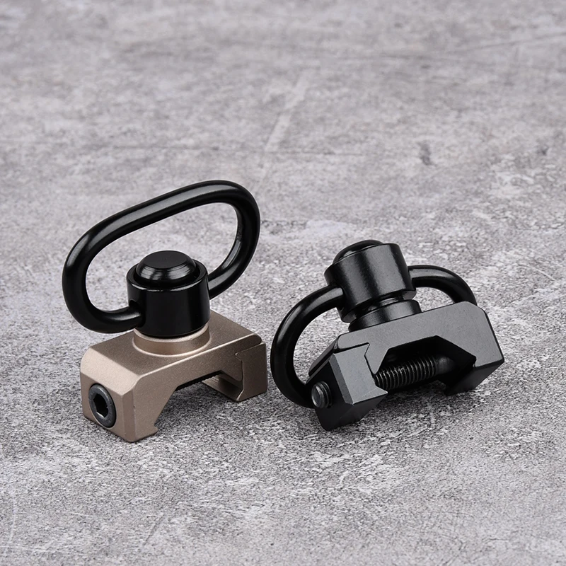 Hebilla de eslinga táctica Airsoft QD, Base de montaje de cuerda para pistola de caza, compatible con KEYMOD M-LOK, 20mm, rotación de 360 grados - imagen 2