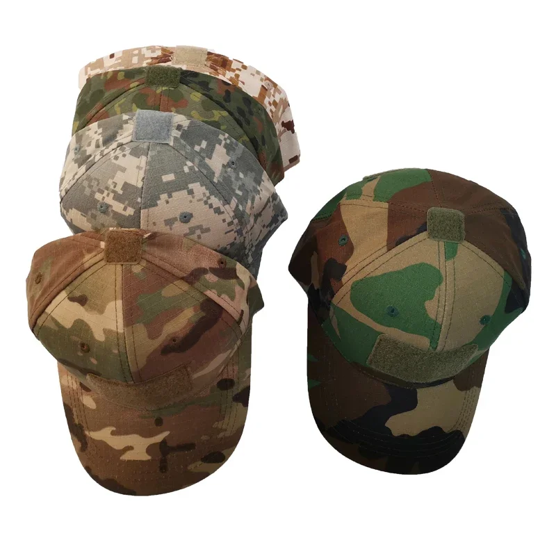 Gorros tácticos de camuflaje de algodón para estudiantes de verano para niños, gorras de caza en la jungla, gorras de béisbol ajustables de Hip-Hop para bebés y niñas - imagen 3