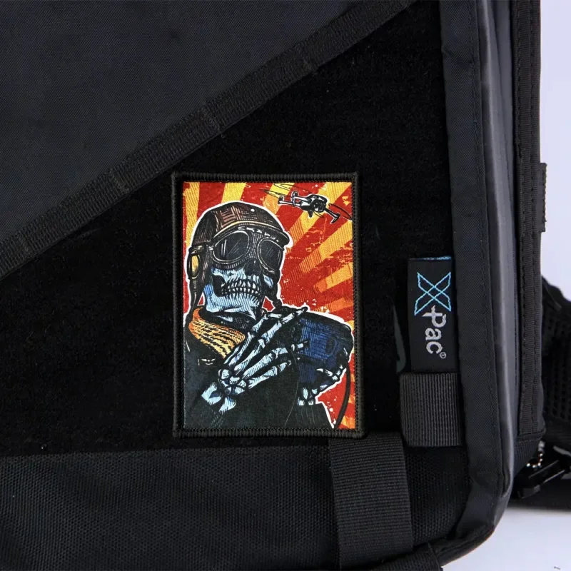 Parche táctico de calavera, insignia de moral militar, mochila con gancho y bucle estampado, accesorios de decoración de ropa, brazalete adhesivo - imagen 5