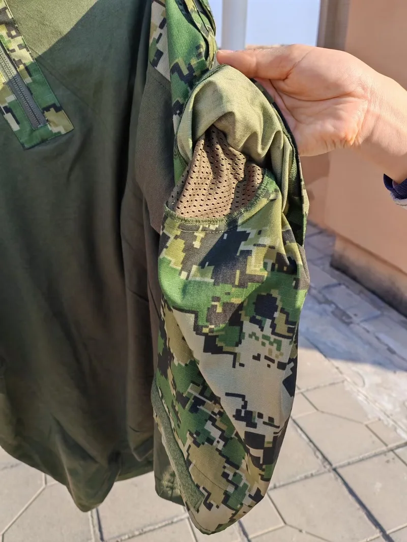 Camiseta Transpirable y Sudorosa De Nylon y Algodón De Colores Empalmada G3 - imagen 5