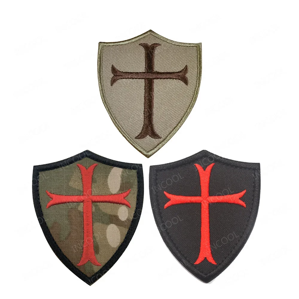 Parches bordados de los caballeros templarios, brazalete táctico en Dios, insignias decorativas bordadas de soldados para chaqueta y ropa - imagen 4