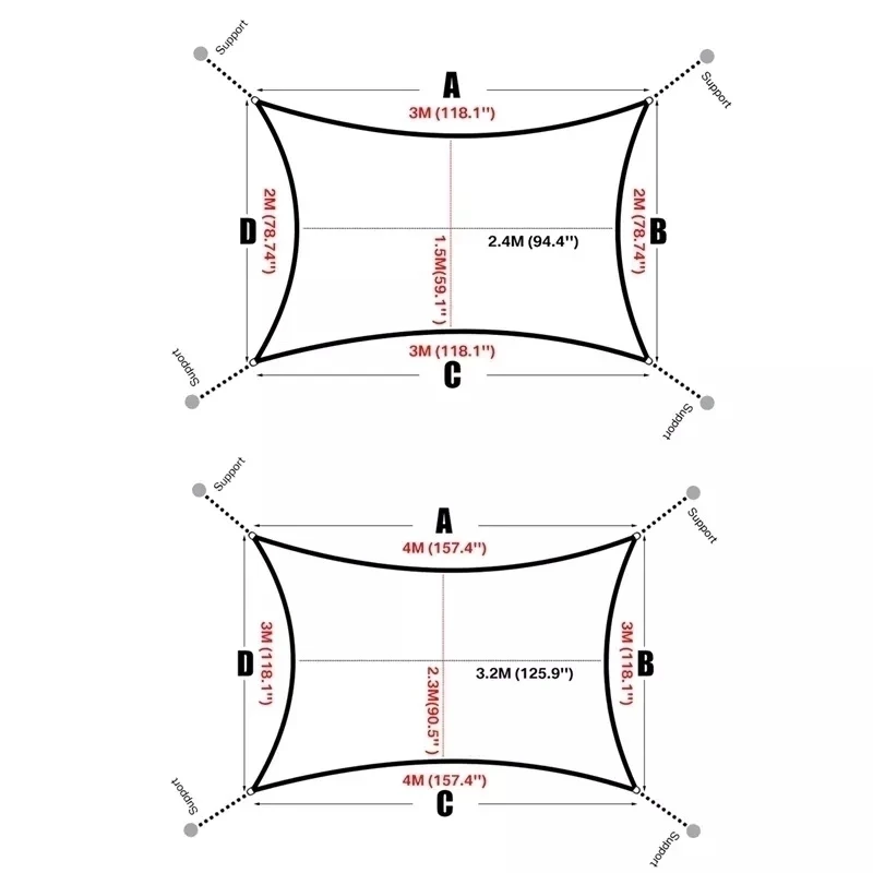 Toldo 300D verano al aire libre impermeable anti-UV sombra lona tela Oxford protector solar cubierta de lluvia jardín patio awni - imagen 5