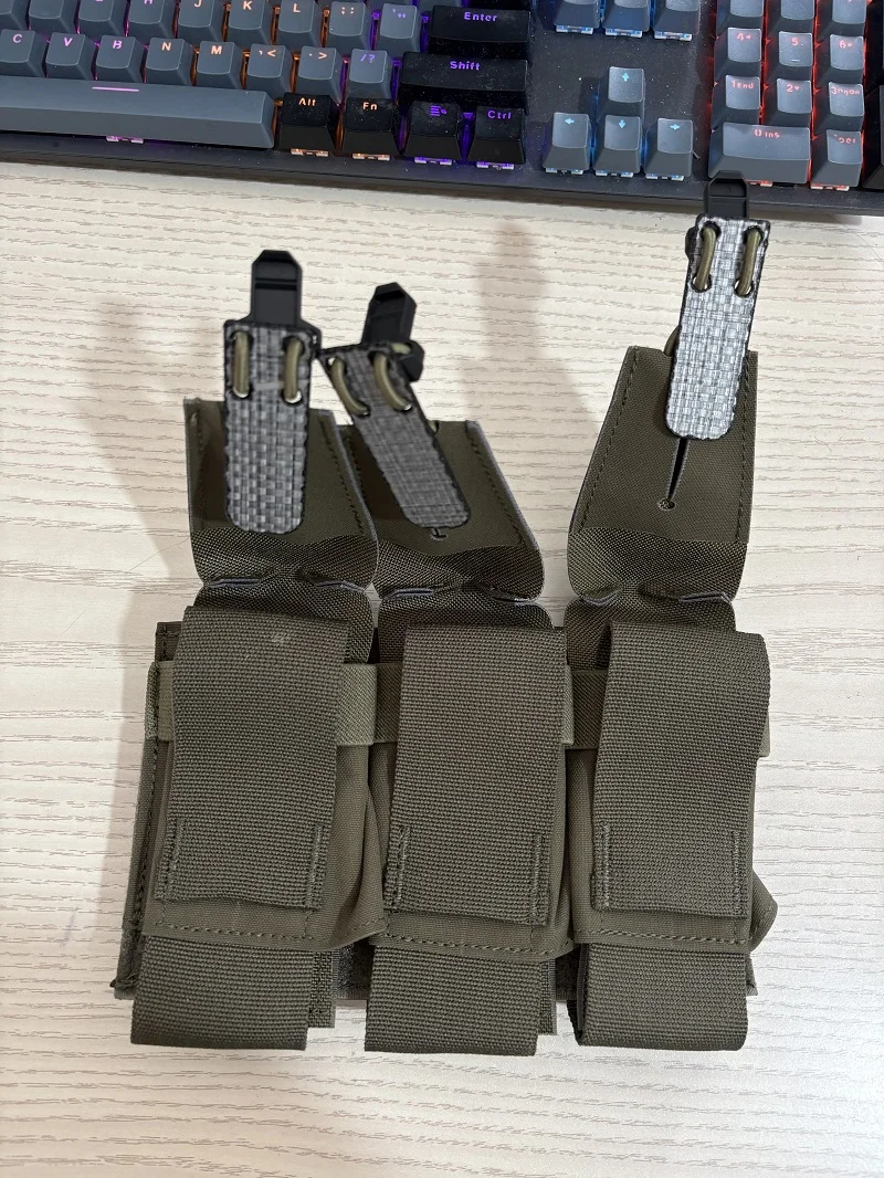 Bolsa triple granada de nailon 500D de 20 x 13 cm y 40 mm - imagen 4