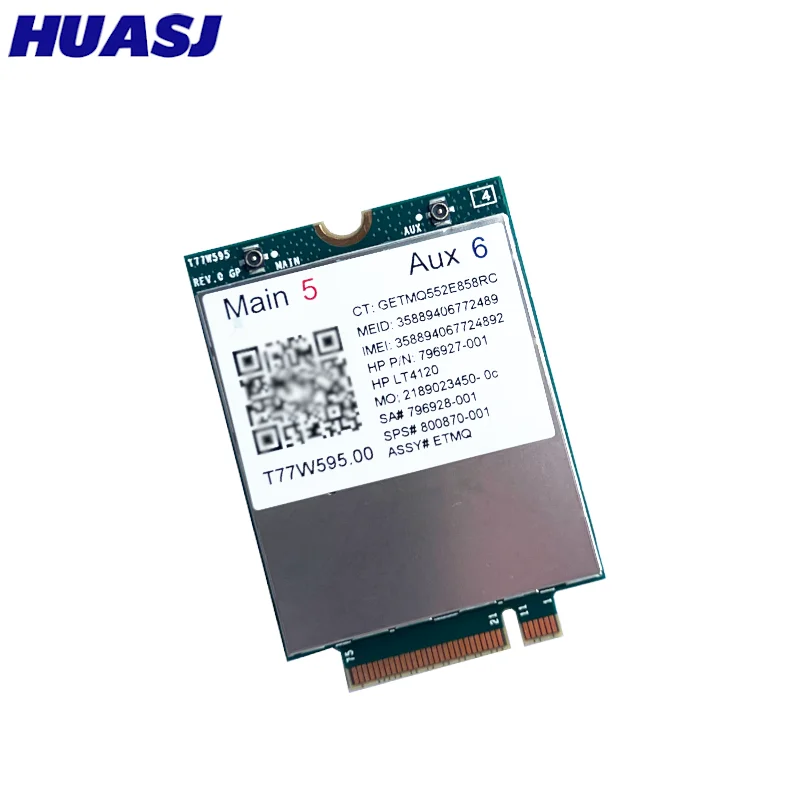 T77W595 4G ​ Módulo de tarjeta LTE LT4120 796928-001 MDM9625 para Probook/EliteBook 820 840 850 G2 G3 4G módulo tarjeta de red - imagen 3