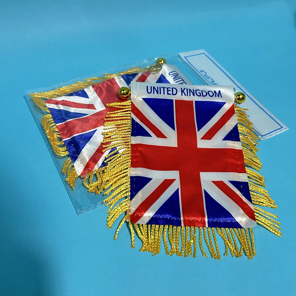 Bandera Reino Unido nacional para coche ventana poliéster doble cara - imagen 5