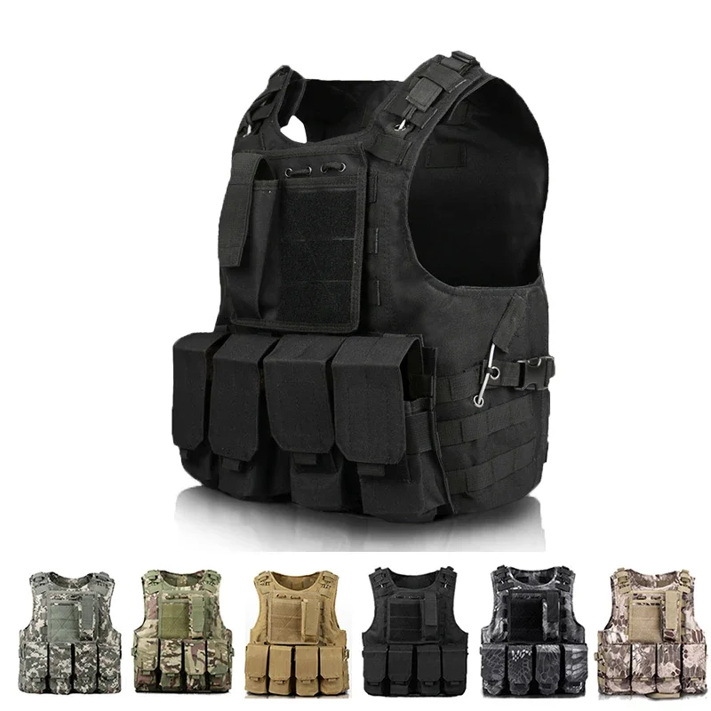 Chaleco portador de placa táctica, chaleco de combate de Paintball para caza, ropa de exterior Airsoft, chalecos CS de asalto Molle, equipo militar - imagen 2