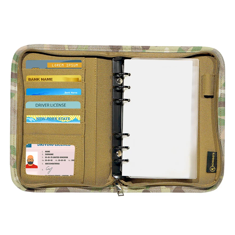 Funda de libro táctica del ejército, cubierta de cuaderno para exteriores, Camuflaje, diario - imagen 5