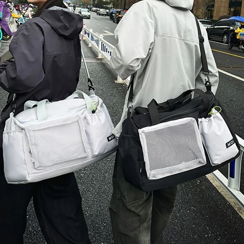 Bolsa de lona deportiva para gimnasio, bolsos húmedos y secos de viaje para mujer, bandolera de hombro para natación, Fitness, Camping al aire libre, paquete de fin de semana - imagen 3