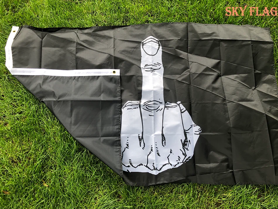 SKY FLAG 90x150 cm BANDERA de dedo medio Bandera colgante de poliéster y bandera casera impresa de doble cara de Bannes - imagen 4