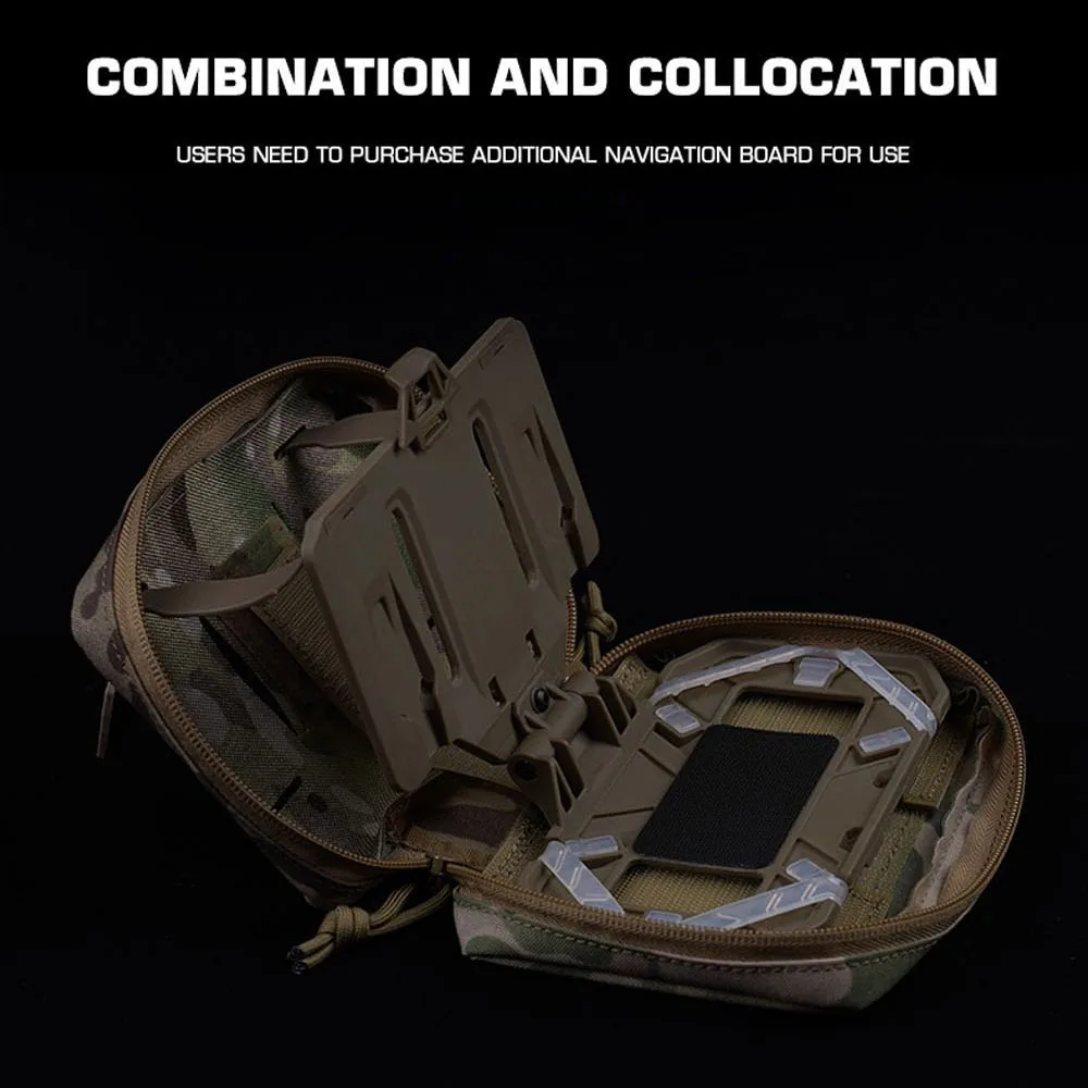 Bolsa táctica plegable para teléfono móvil, bolsa protectora con doble cremallera para caza al aire libre, Airsoft, a prueba de polvo - imagen 5