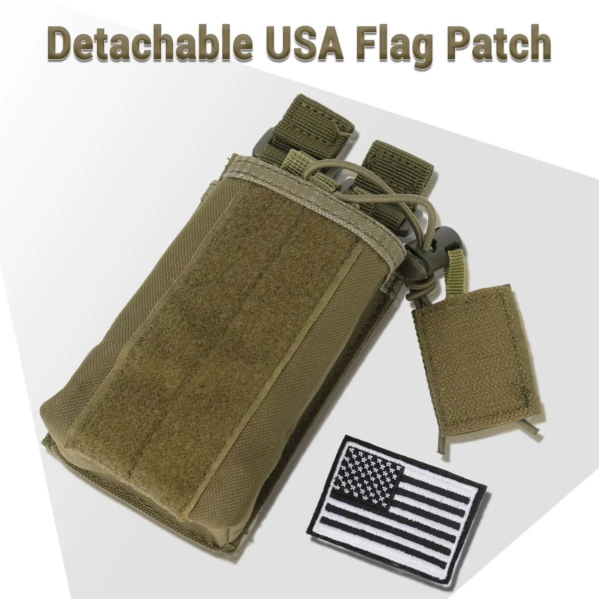 ABBREE-bolsa táctica para Walkie Talkie, bolsa Oxford Molle para Radio, soporte de bolsillo, portátil, para deportes de caza al aire libre, riñonera - imagen 3