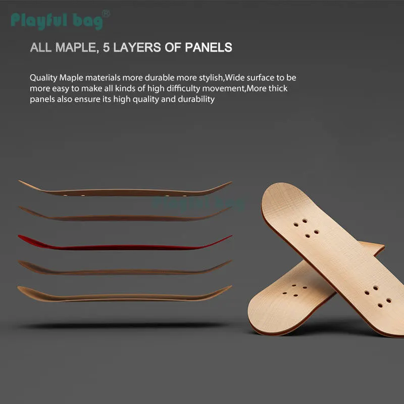 Monopatín de dedo de arce de cinco capas para niños y adultos, juguete de ocio, Mini monopatín, AMB243 - imagen 4