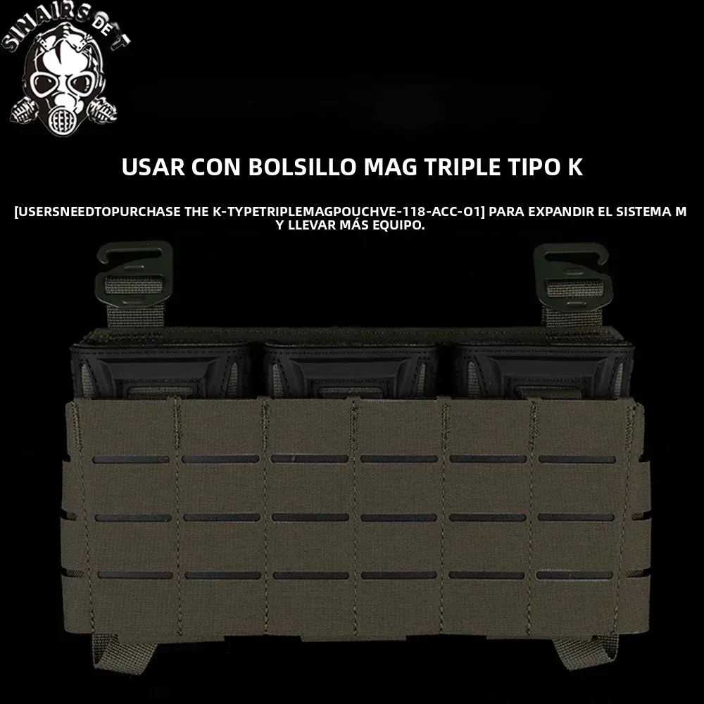 Adaptador MOLLE de segunda capa para cartel táctico, bolsa Triple Mag para Pincer, equipo de expansión, accesorios portadores de placa Airsoft para caza - imagen 3