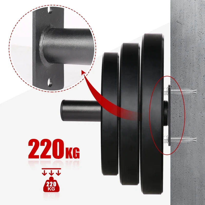 Soporte de placa de peso montado en la pared, estante de almacenamiento de placa de barra que ahorra espacio para gimnasio en casa, estantes para sentadillas para culturismo Deadlift - imagen 5