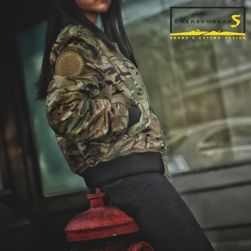 EmersongearS, chaqueta Thermolite estilo MA1 para mujer, abrigo táctico cálido de camuflaje para invierno, abrigo SoftShell, trajes para ir al trabajo, senderismo diario - imagen 3