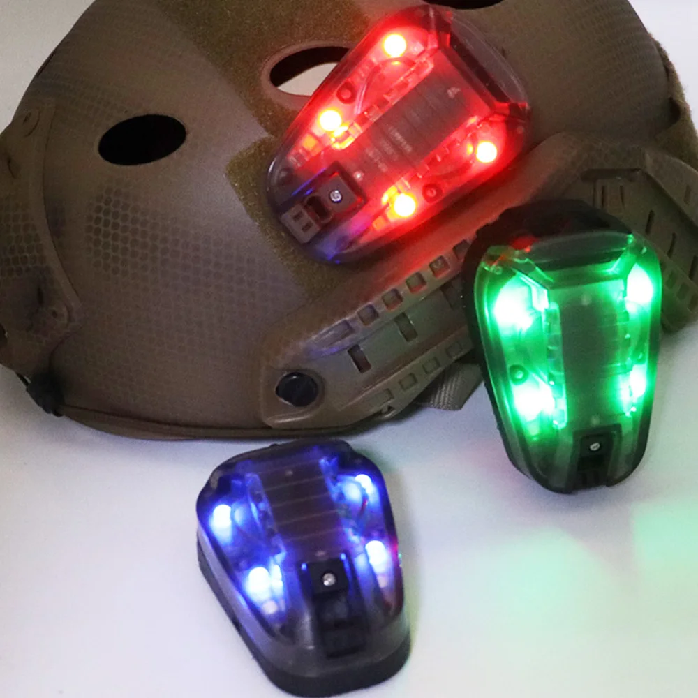 Luz táctica para casco, luz de señal de supervivencia, casco Airsoft, adaptador de lámpara IR, lámpara de identificación, luz para casco deportivo al aire libre