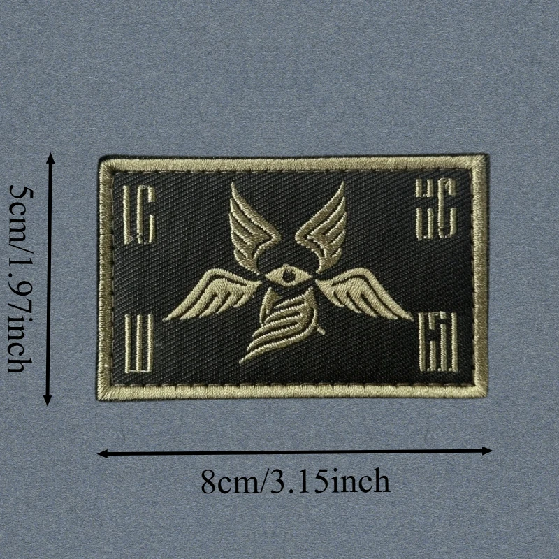 Parche de Chevron de Ángel de la guarda, insignia de moral bordada con gancho y bucle táctico, pegatina decorativa para mochila, parches para brazalete para ropa - imagen 3