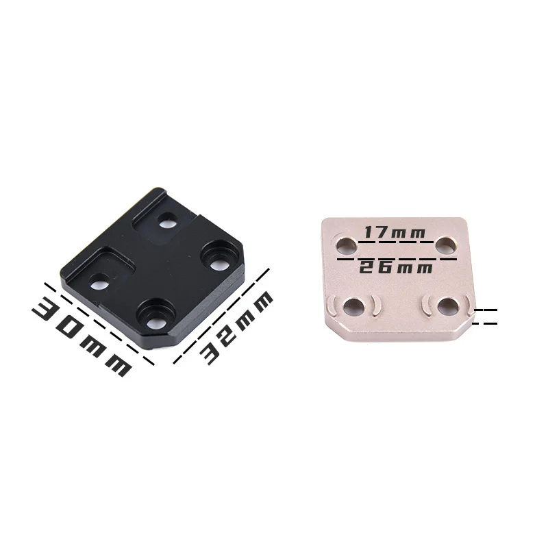 Soporte de luz de pestañas táctico para M300 M600, Base CNC, explorador compensado de Metal, carril de separación rápida, accesorio de caza para pistola de juguete - imagen 4