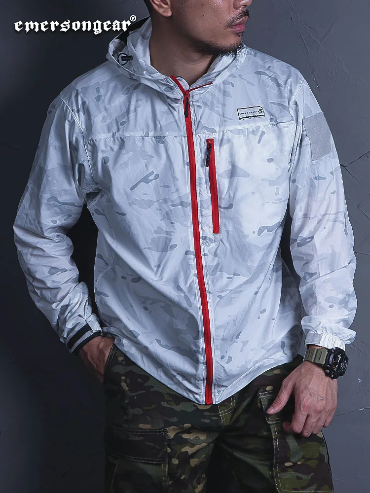 Ropa de piel con protección solar para hombre, chaqueta cortavientos impermeable para deportes de verano, abrigo fino de protección solar para pesca, camuflaje de nieve Mc MCAP - imagen 2
