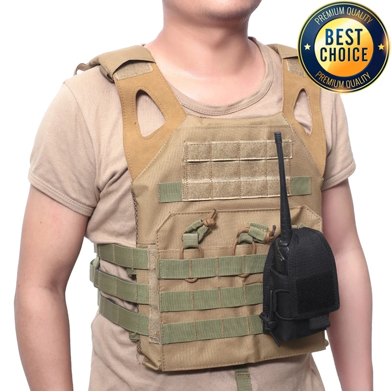 Bolsa de soporte para Walkie Talkie Molle para exteriores, nailon 1000D, táctica, caza, escalada, cinturón, bolsas para teléfono, bolsa de almacenamiento para intercomunicador - imagen 3