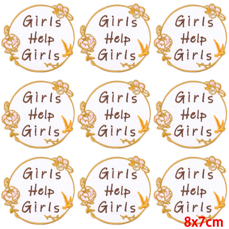 Parches termoadhesivos para planchar en la ropa, parches bordados feministas, eslogan para la ropa, 10 unidades por lote - imagen 4