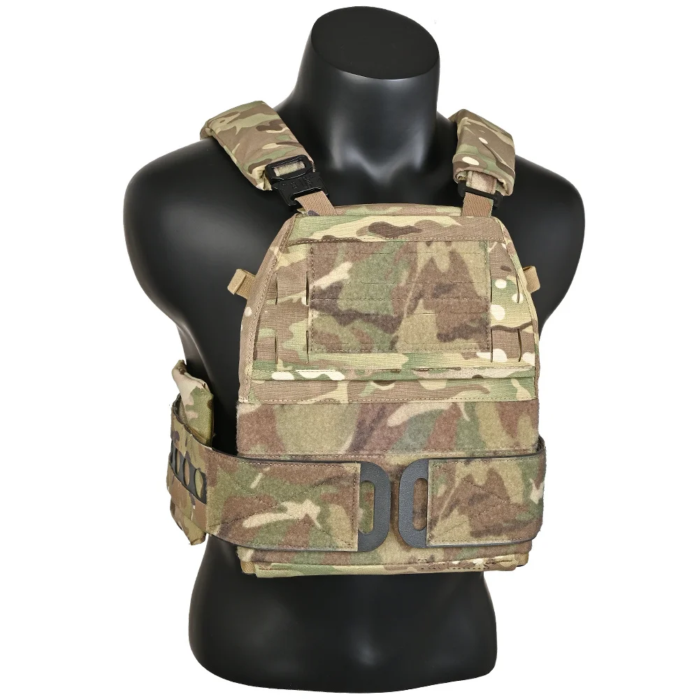 FCPC-chaleco táctico de Base V5, portador de placa MOLLE, correa acolchada rígida, bolsillo lateral, bolsa de nailon, chaleco de caza para Paintball - imagen 2